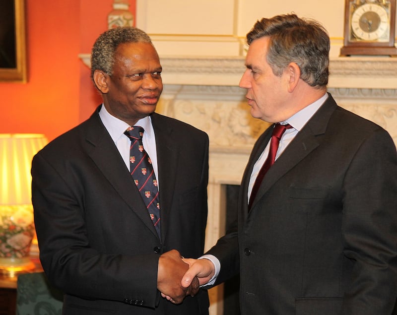 Richard Taylor meeting then-prime minister Gordon Brown in Downing Street