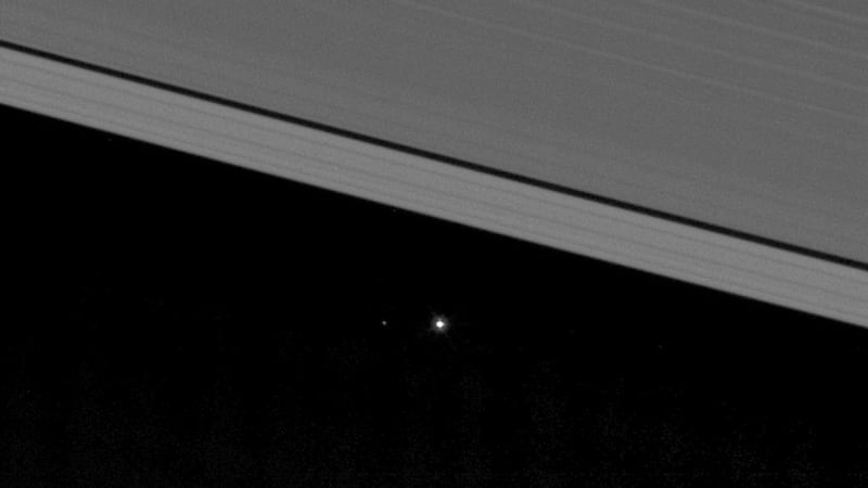 The Cassini spacecraft pictured our planet from the rings of Saturn.