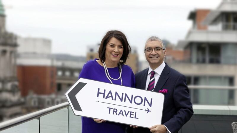 Eimer Hannon, managing director of Hannon Travel is pictured with company director, Mukesh Sharma launching thenew travel services for the Northern Ireland and British markets. 