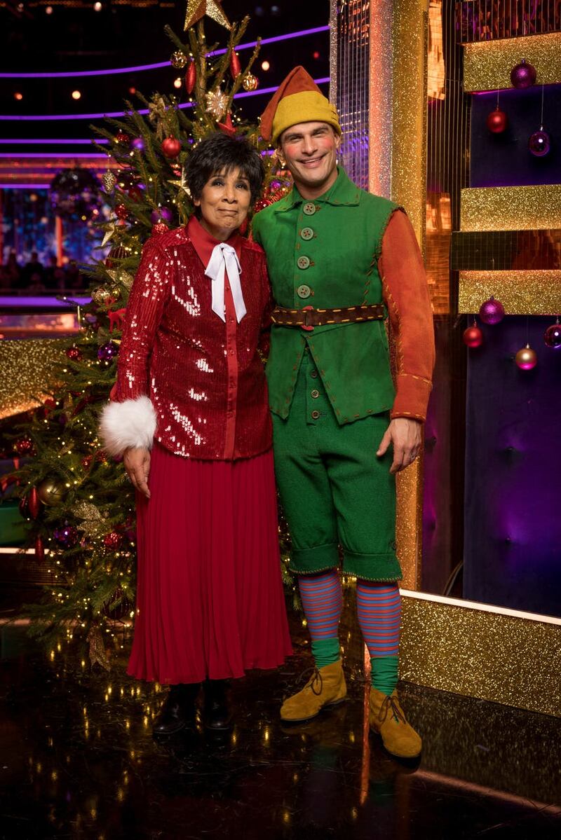 Moira Stuart and her dance partner Aljaz Skorjanec who are taking part in this year’s Strictly Come Dancing Christmas Special