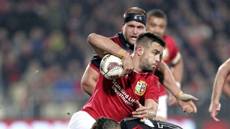 A MATTER OF CONOR: Conor Murray tries to avoid a tackle during the Lions&rsquo; 12-3 win over Crusaders on Saturday 			              Picture: PA 