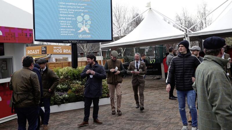 The Cheltenham Festival is going ahead - albeit with advice on how to avoid Coronavirus - but many other sporting events are being held behind closed doors. Pic Simon Cooper/PA Wire 