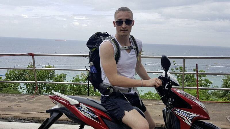 Ross Davidson, from Carrickfergus, has undergone a leg amputation of the right leg above the knee after he suffered serious injuries in a motorbike accident in Thailand 
