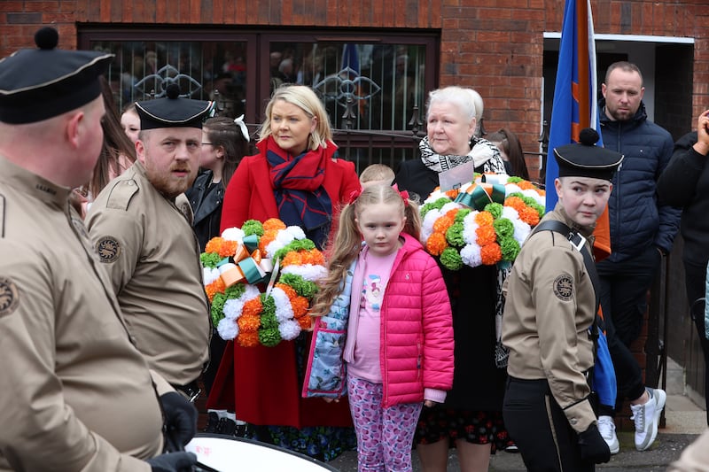 Families gather to remember their loved ones at the annual commemoration in the New Lodge area of north Belfast. PICTURE: MAL MCCANN