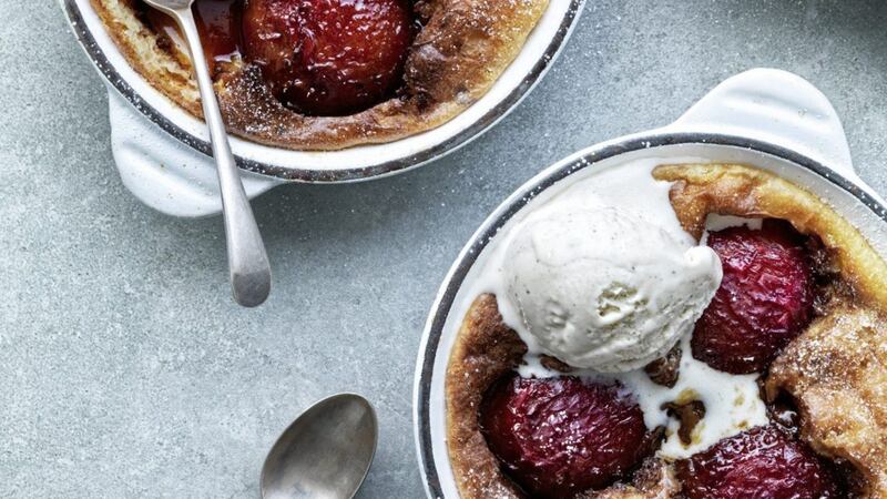 Plum clafoutis from New Classics by Marcus Wareing 