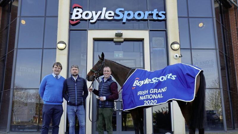 L-R: Peter Roe, Fairyhouse Racecourse manager; Conor Gray, chief executive of BoyleSports, and jockey Robbie Power 
