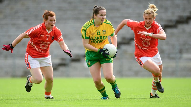 &nbsp;Donegal's Geraldine McLaughlin in action against Armagh<br />Picture by SPORTSFILE
