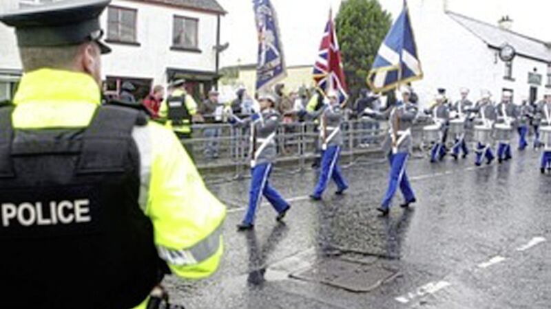 Loyalist parades through Rasharkin have caused tensions in previous years 