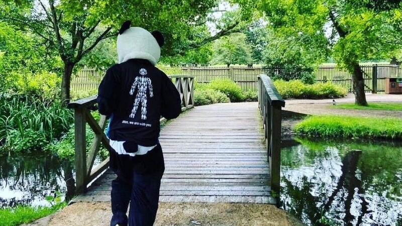 Hayden Harbud will complete the 26.2-mile course dressed as a panda to raise awareness and money for Prostate Cancer UK.