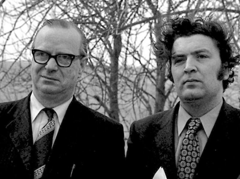 Former SDLP leaders Gerry Fitt and John Hume