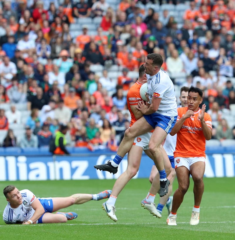 The Ulster derby between Armagh and Monaghan may have been a low-scoring affair, but it still had the monopoly on excitement over All-Ireland quarter-final weekend, with the other three games at Croke Park turning into one-sided encounters Picture: Philip Walsh