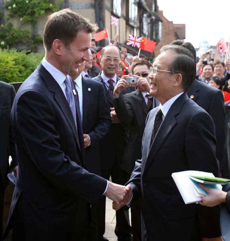 Chinese Premier Wen Jiabao visits UK