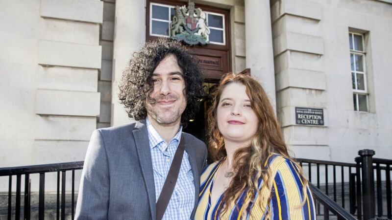 Emma DeSouza, pictured with her husband Jake, has been fighting the Home Office&#39;s refusal to recognise her Irish citizenship. Picture by Liam McBurney/PA Wire 