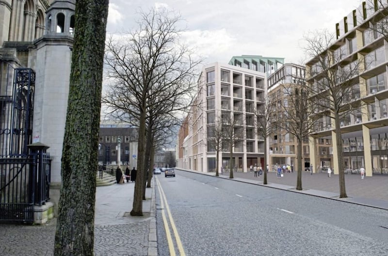 How Donegall Street could look if Castlebrooke's Tribeca project proceeds to development.