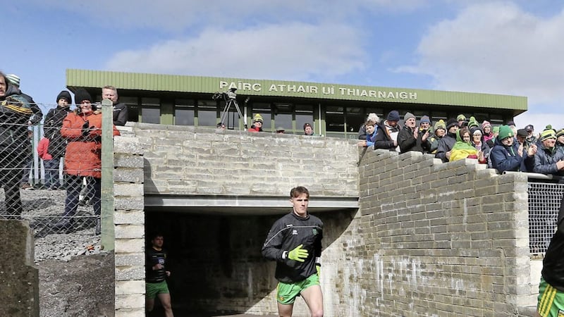 24-3-2019: Donegal Paddy McGrath takes the field against Kildare during the NFL match at Ballyshannon on Sunday. Picture Margaret McLaughlin. 