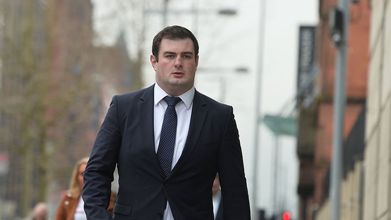 &nbsp;Rory Harrison arriving at court today. Picture by Pacemaker