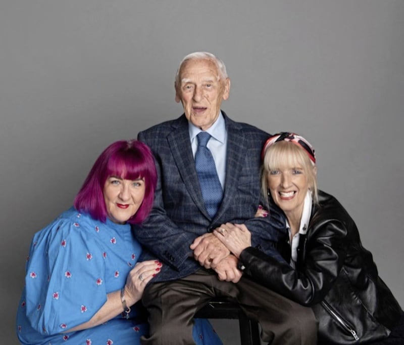 Jimmy with his daughters Sheena and Carmel 