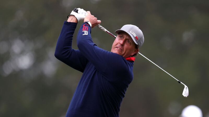 &nbsp;USA's Phil&nbsp;Mickelson&nbsp;during day one of the 41st Ryder Cup at Hazeltine National Golf Club in Chaska, Minnesota, USA. Picture by PA