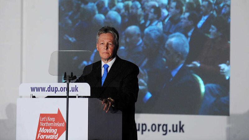 DUP leader Peter Robinson at the party conference in 2010