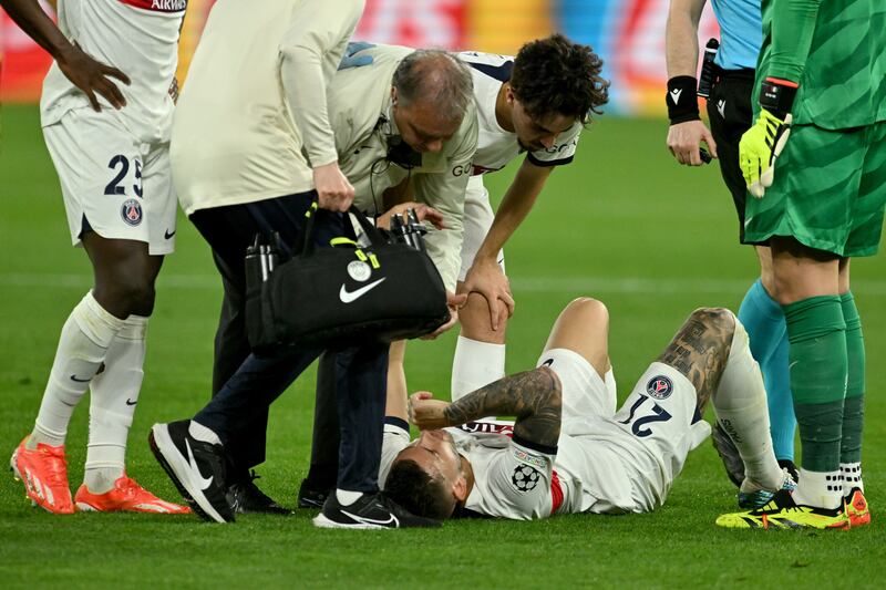 Lucas Hernandez suffered a tear in his left anterior cruciate ligament during the first leg