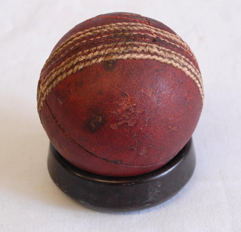 A cricket ball with which Ian Botham took five Australian wickets in 1981 is to be sold at auction. (Knight's Sporting Auctions/ PA)