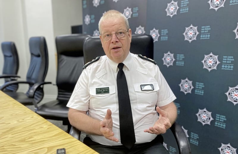 PSNI Chief Constable Simon Byrne. Picture by Jonathan McCambridge/PA Wire