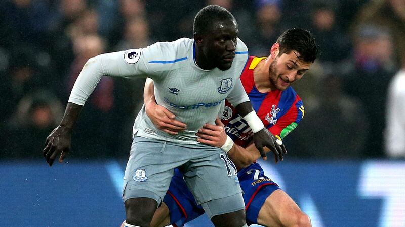 Oumar Niasse, left, was handed a two-match ban following Everton’s 2-2 draw at Crystal Palace in 2017 (Steven Paston/PA)