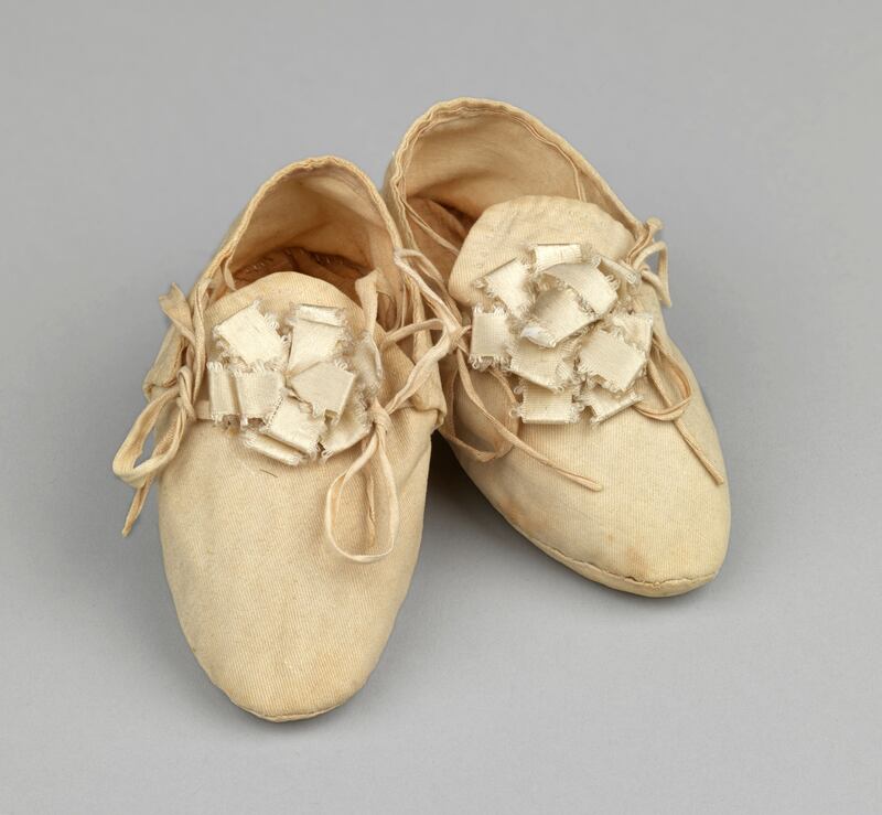 A pair of shoes that would have been worn in the Georgian era, set to go on display at the exhibition.