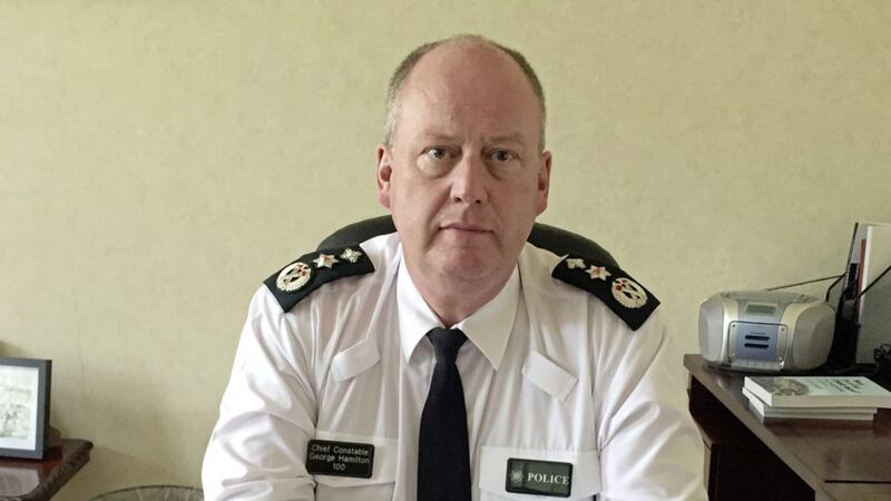 PSNI Chief Constable George Hamilton at the PSNI headquarters in Belfast. Picture: Lesley-Anne McKeown/PA 