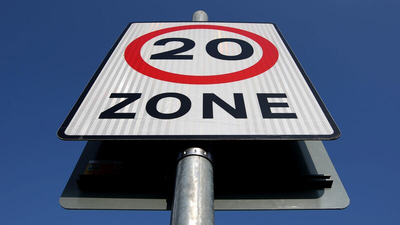 A general view of a 20mph speed limit sign (Dominic Lipinski/PA)