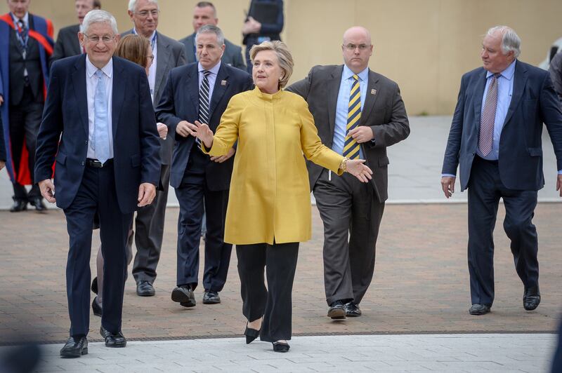 Hillary Clinton walking