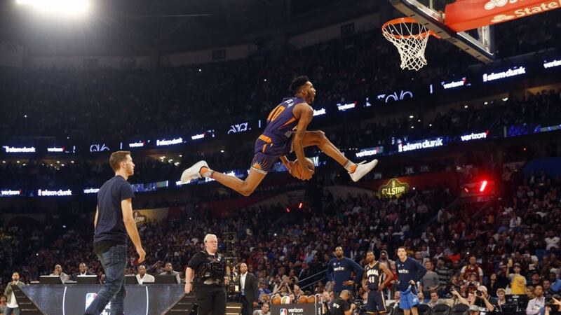 The NBA Slam Dunk Contest: DJ Khaled, an Intel drone and some very, very big jumps