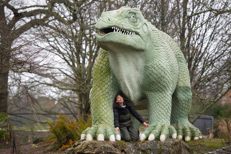 Crystal Palace Park dinosaur statues