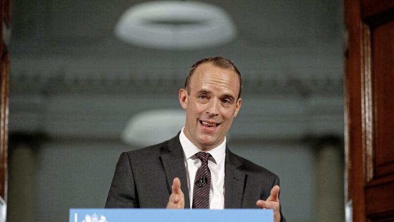 Brexit secretary Dominic Raab has called for the backstop proposal to be removed if the transition period for leaving the EU is extended. Picture by Peter Nicholls/PA Wire 