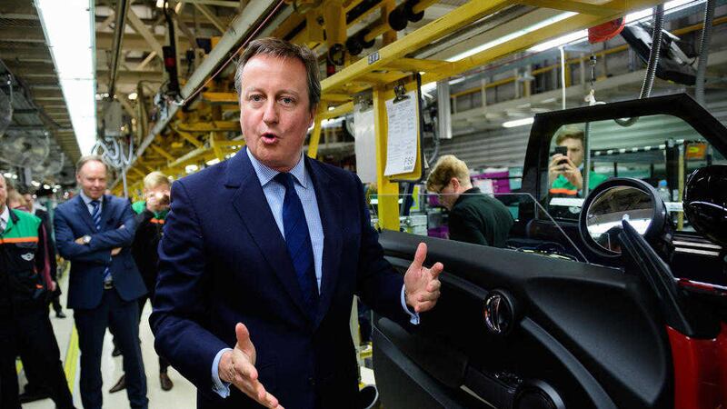 Prime Minister David Cameron tours the BMW Mini plant in Oxford, during an EU referendum campaign visit. Picture by Leon Neal, Press Association