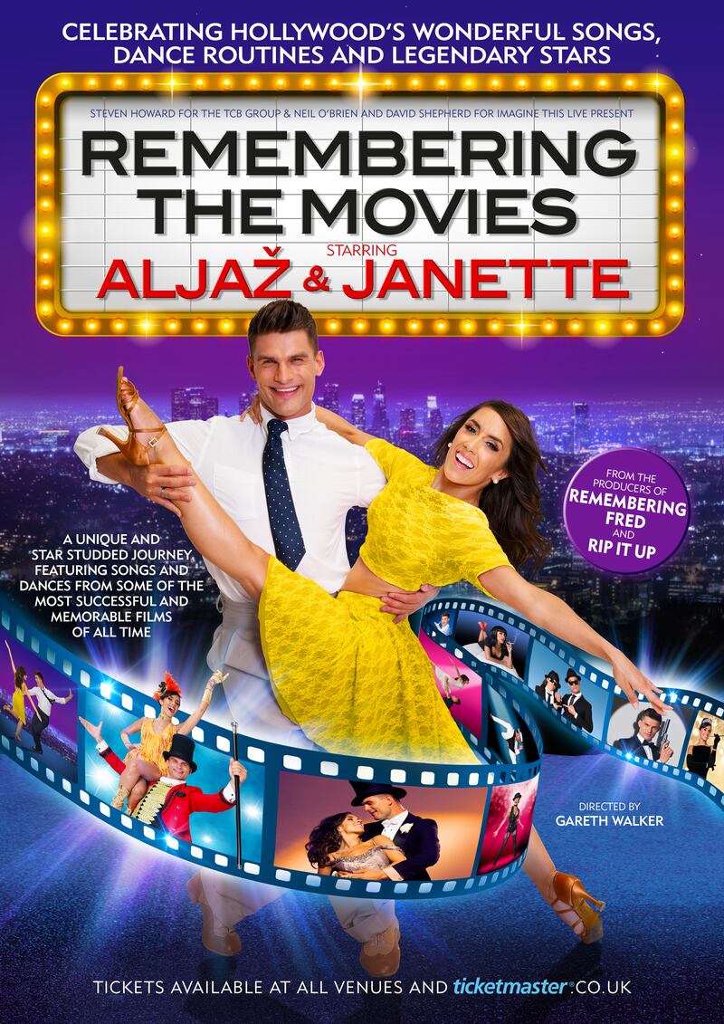 A poster for the Remembering The Movies tour
