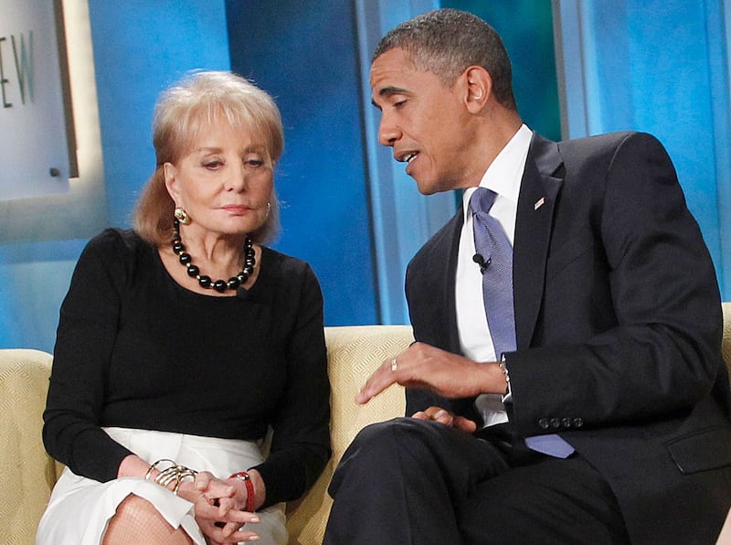 President Barack Obama speaks to Barbara Walters 