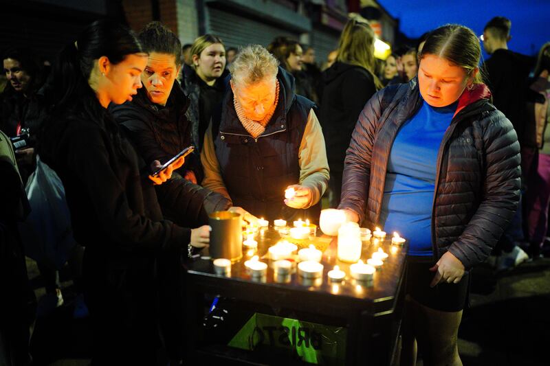 A vigil took place on Sunday evening