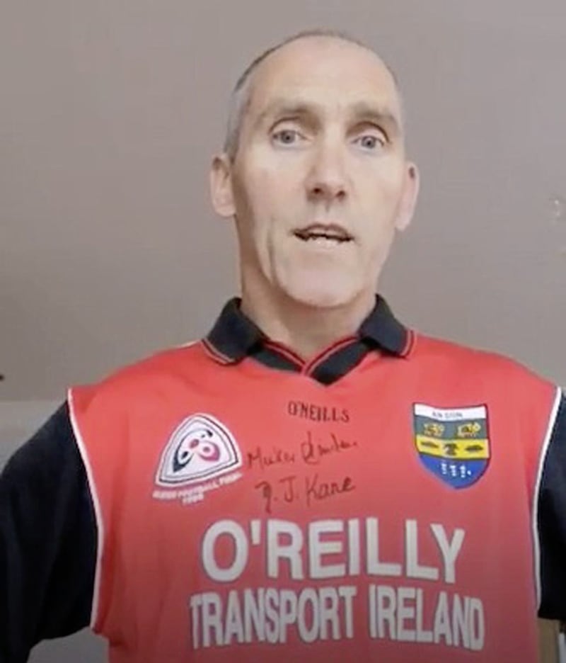 Mickey Linden in the Down jersey he wore in the 1996 Ulster final  