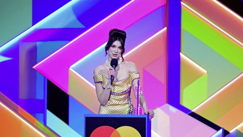 Dua Lipa at the Brit Awards 2021 