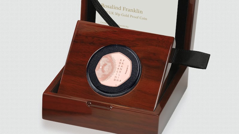 The Royal Mint coin includes Franklin’s Photograph 51, which helped lead to the discovery of the DNA double helix.