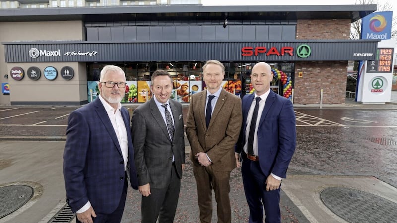 Pictured at the opening of Maxol Edenderry following an investment of &pound;2.3m are (from left) Paddy Doody, sales and marketing director at Henderson; Brian Donaldson, chief executive at Maxol; Kevin Paterson, head of retail NI at Maxol; and Ciaran McNally, chief retail officer at Maxol   