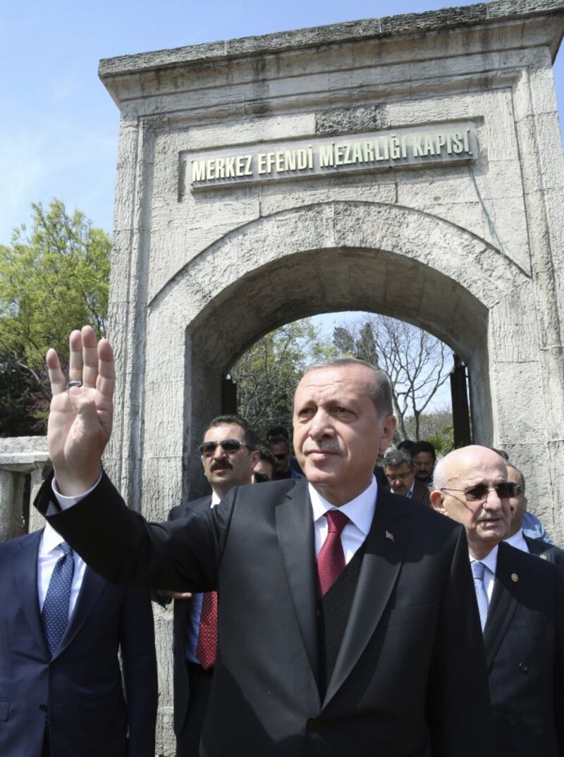 Turkey's President Recep Tayyip Erdogan (Yasin Bulbul/AP)