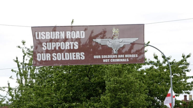 A banner put up earlier this year on Lisburn Road in south Belfast. Picture by Ann McManus 