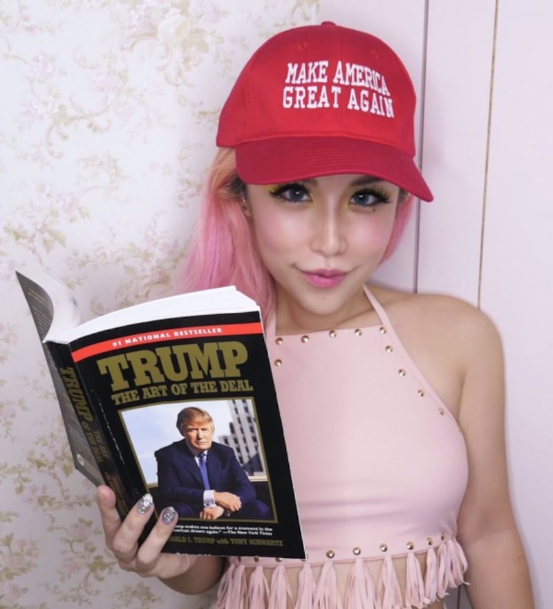 Trump supporter and blogger xiaxue (Xiaxue)