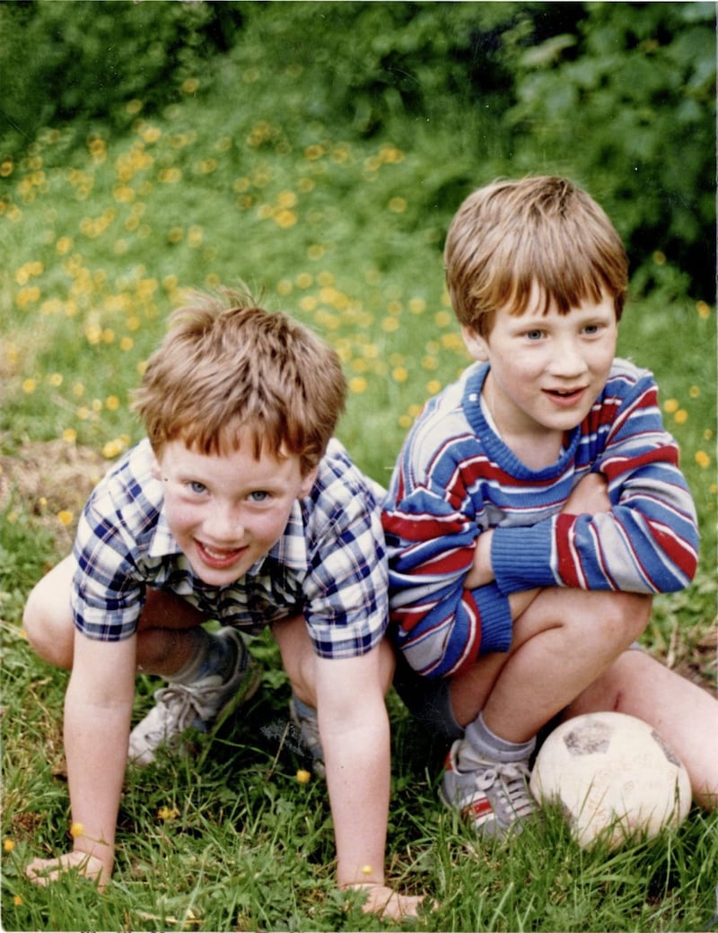 D&oacute;nal McAnallen and his brother Cormac pictured in 1987  