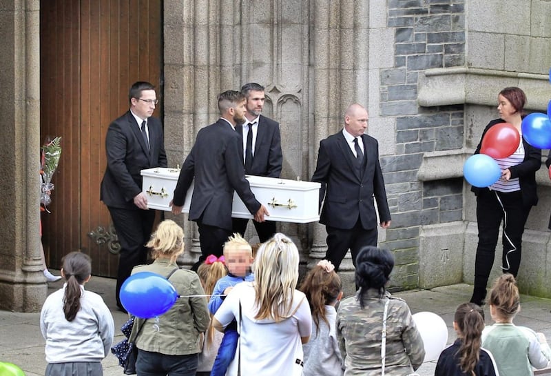 The funeral of six-year-old Donnacadh Maguire took place at St Eugene&#39;s Cathedral in Derry on Saturday. Picture by Margaret McLaughlin 