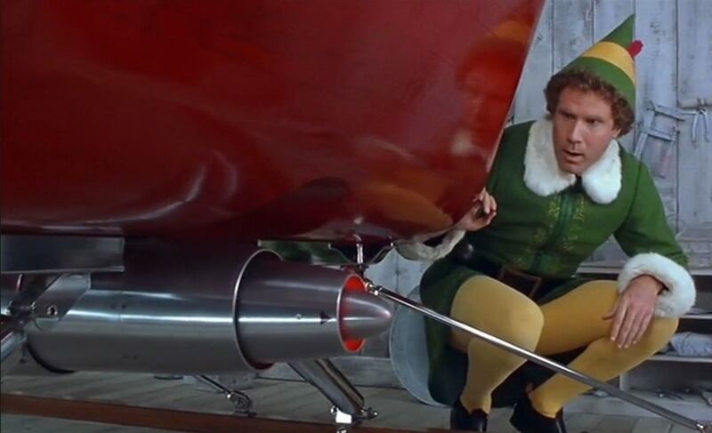 ELF AND SAFETY: An elf engineer inspects just one of latest modifications to the Santa Sleigh 2019