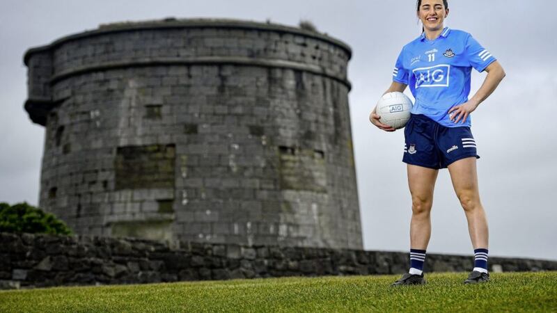 Dublin star Lyndsey Davey at Skerries Harbour; AIG Insurance has partnered with TG4 and the LGFA to showcase the Teams of the 2020 All-Ireland Ladies Football Championships.<br />Photo by Seb Daly/Sportsfile