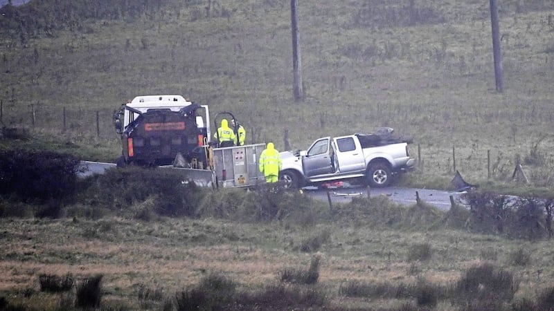 A man died following the crash close to the junction of the Tornagrough Road and Rusheyhill Road. Picture by Justin Kernoghan 